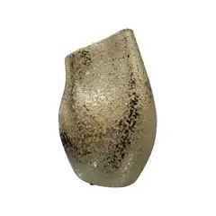 GENERICO - Jarrón Decorativo Orgánico Dorado Envejecido - Adorno Elegante para Sala Regalo Ideal