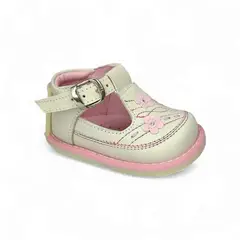 GENERICO - Zapato Pibe Clásico semi-ortopédico Flores para niña bebé