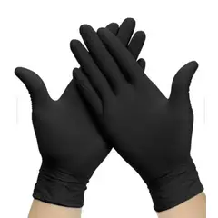 GENERICO - GUANTES NITRILO NEGRO TALLA L CAJA X 100 UNID