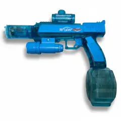 GENERICO - PISTOLA DE JUGUETE LANZA AGUA CON TRACER CON HUMO Y LUZ RGB