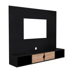 FMFURNITURE - Panel Tv 60 Negro 120x142x315 Cm