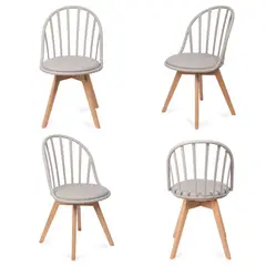 GRUPO CB - Silla con Respaldar Calado Modelo Málaga Pack x4