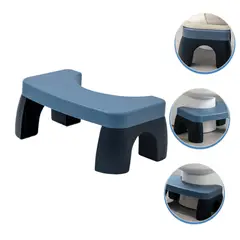 GENERICO - Banco Butaco Taburete Para Baño Inodoro Color Azul Nuevo