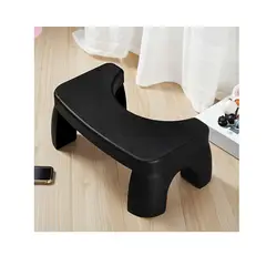 GENERICO - Banco Butaco Taburete Para Baño Inodoro Color Negro Nuevo