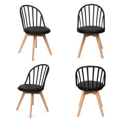 GRUPO CB - Silla con Respaldar Calado Modelo Málaga Pack x4