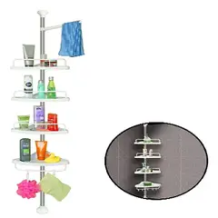 GENERICO - Estante Organizador Esquinero De Baño, Ducha de 4 Niveles