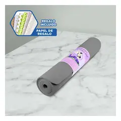 GENERICO - Tapete de Entrenamiento de Goma Eva para Gimnasio y Yoga Multifuncional Plomo Y+Papel Regalo
