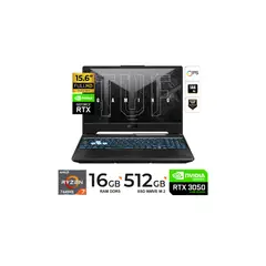 ASUS - Laptop TUF Gaming A15 15.6" FHD 144Hz Ryzen 5 7535HS, 8GB DDR5, 512GB SSD, RTX 3050 4GB,FreeDOS