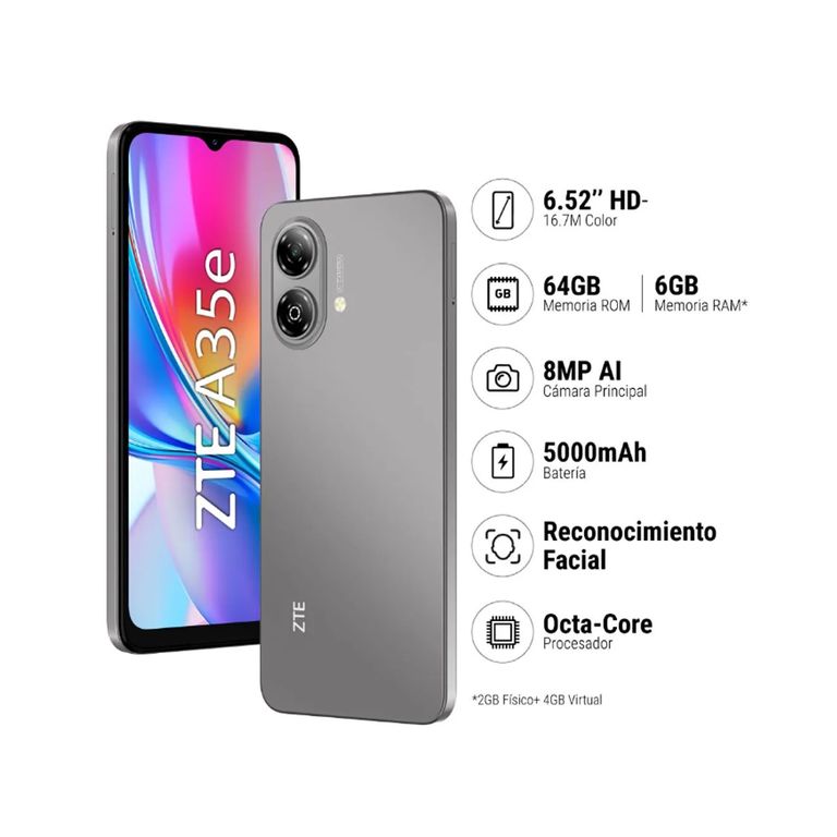 Smartphone Blade A35e 6.52 64 Gb Gris