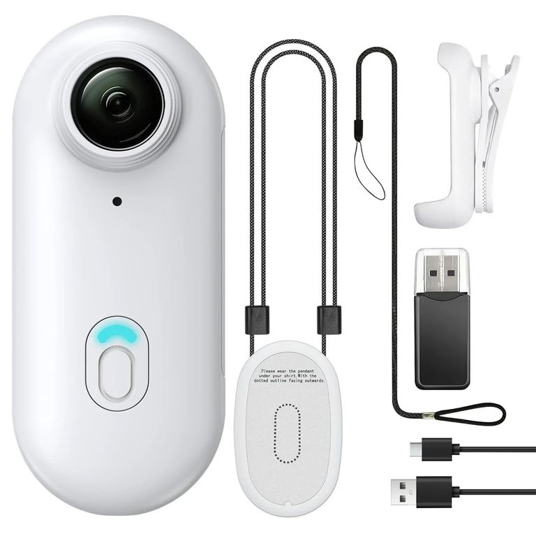 Mini Cámara Corporal Discreta Grabación Oculta Full Kit Clip White