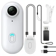 GENERICO - Mini Cámara Corporal Discreta Grabación Oculta Full Kit Clip White