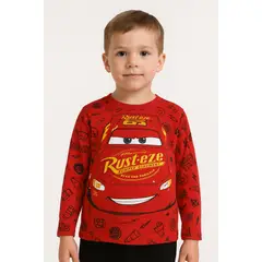 DISNEY PIXAR - Polo Infantil Cars Lightning McQueen Full Diseño