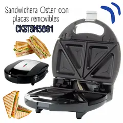 OSTER - Sandwichera con placas removibles CKSTSM 3891 053