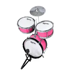 MAXTONE - Batería Acústica Nacional para niños - Rosado