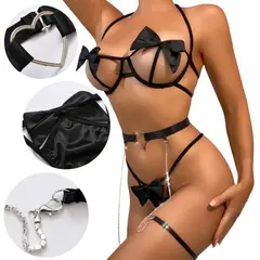 NO LOGO - Lenceria Sexy Tanga Brasier Conjunto Damas