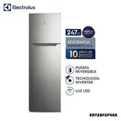 ELECTROLUX - REFRIGERADORA 251 L TOP FREEZER PLATEADO - ERT28F2P4AS