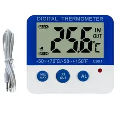 GENERICO - Termometro Digital para Ambientes Refrigeradora y Freezer con Alarma