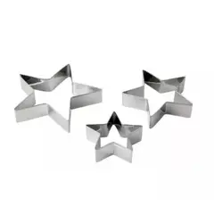 GENERICO - Cortadores de Galletas en Forma de Estrella Pack x4