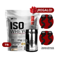 UNIVERSE NUTRITION - Proteína Iso Whey 5Kg Cookies+Kevin Levrone 500g+2 Straps