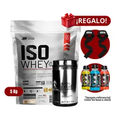 UNIVERSE NUTRITION - Proteína Iso Whey 5Kg Cookies+Kevin Levrone 500g+Straps + XB