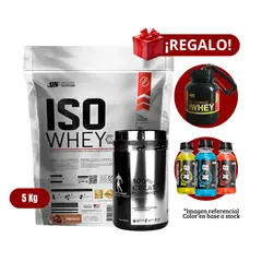 UNIVERSE NUTRITION - Proteína Iso Whey 5Kg Chocolate+Kevin Levrone 500g+Portaproteína+XB