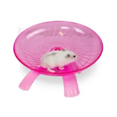 GENERICO - Rueda disco giratorio para hamsters color rosado