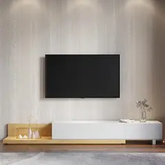 R&R MUEBLES - Mueble de TV Moderno 80 Shinoha Haya y Blanco