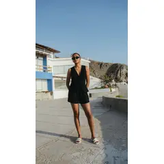 MISS LADY - Chaleco de Lino con Tiras Mujer