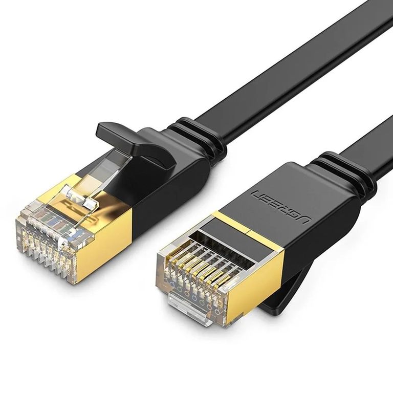 Cable Ethernet Plano RJ45 Cat 7 10 Gbps 1m Negro NW106 - 11260
