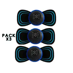 ROHS - PARCHE MASAJEADOR MARIPOSA RECARGABLE PACK DE 3 UND