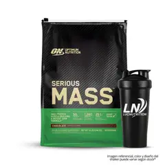 OPTIMUN NUTRITION - Serious Mass 12 LB / Ganador de Masa ON 12 LB - Chocolate + Shaker