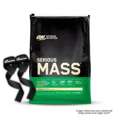 OPTIMUN NUTRITION - Serious Mass 12 LB / Ganador de Masa ON 12 LB - Vainilla + Straps