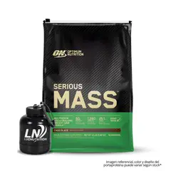 OPTIMUN NUTRITION - Serious Mass 12 LB / Ganador de Masa ON 12 LB - Chocolate + Portaproteina