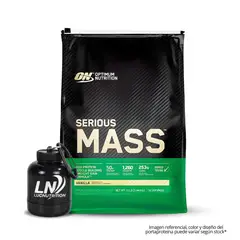 OPTIMUN NUTRITION - Serious Mass 12 LB / Ganador de Masa ON 12 LB - Vainilla + Portaproteina