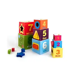 GENERICO - Juego de Madera Cubos Aplilable x8