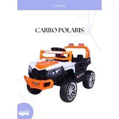 GENERICO - Carro a batería POLARIS - ORANGE con LUCES LED