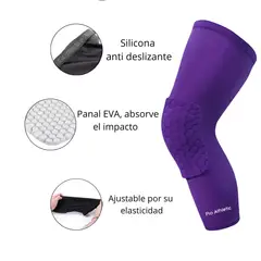 PRO ATHLETIC - Rodillera Deportiva con EVA - Unisex - Morado