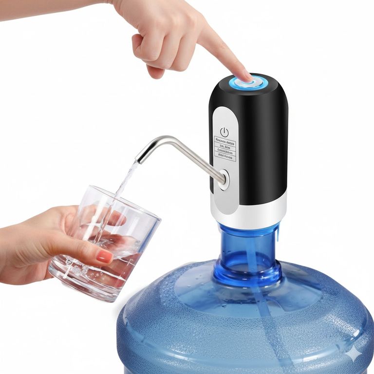 Dispensador De Agua Eléctrico Recargable USB Para Bidón Universal