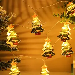 GENERICO - Guirnalda Navideña LED en Forma de Arbol de 1.5 metros (10 luces)