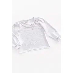 KIDS MASHMELO - Blusa Manga Larga con Cuello Asimétrico para niña