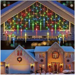 ARTEZA - Luces Navideñas Carámbano 5M 200 LED con Música, 8 Modos, IP65 Exterior Luz Multicolor