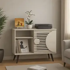 TU MESITA - Aparador Mueble para Tocadisco Marco Color Ártiko