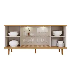 TU MESITA - Aparador Vitrina Moderno Latias BlancoDuna