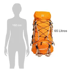 GENERICO - Mochila para camping Minka naranja 65 litros