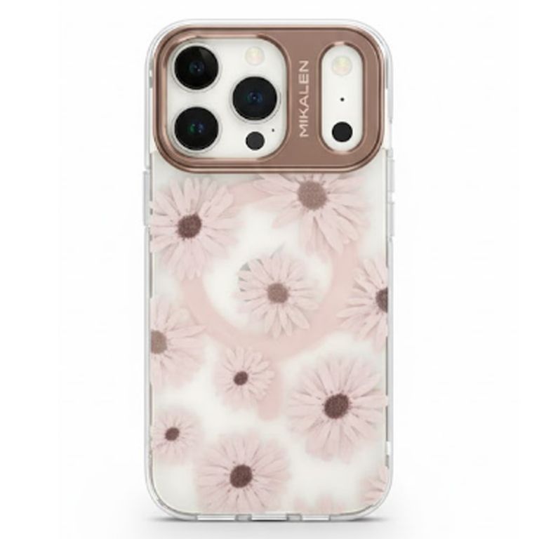 Funda Mikalen Flower Magsafe Floreado para iPhone 17 Pro Max - Rosa