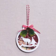 PANORAMA HOGAR - SETX4 ADORNO CIRCULAR RENO PARA COLGAR PVC