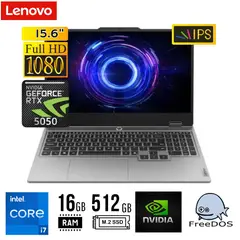LENOVO - Laptop LOQ 15IRX10 Intel Core i7 -13700HX 15,6" FHD 16Gb, SSD 512Gb, RTX 5050 8GB FreeDos