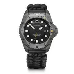VICTORINOX - Reloj Dive Pro correa de paracord color negro dial color Negro