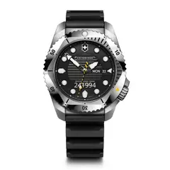 VICTORINOX - Reloj automático Dive Pro correa de caucho color negro dial color Negro