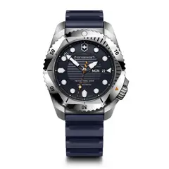 VICTORINOX - Reloj automático Dive Pro correa de caucho color azul dial color Azul